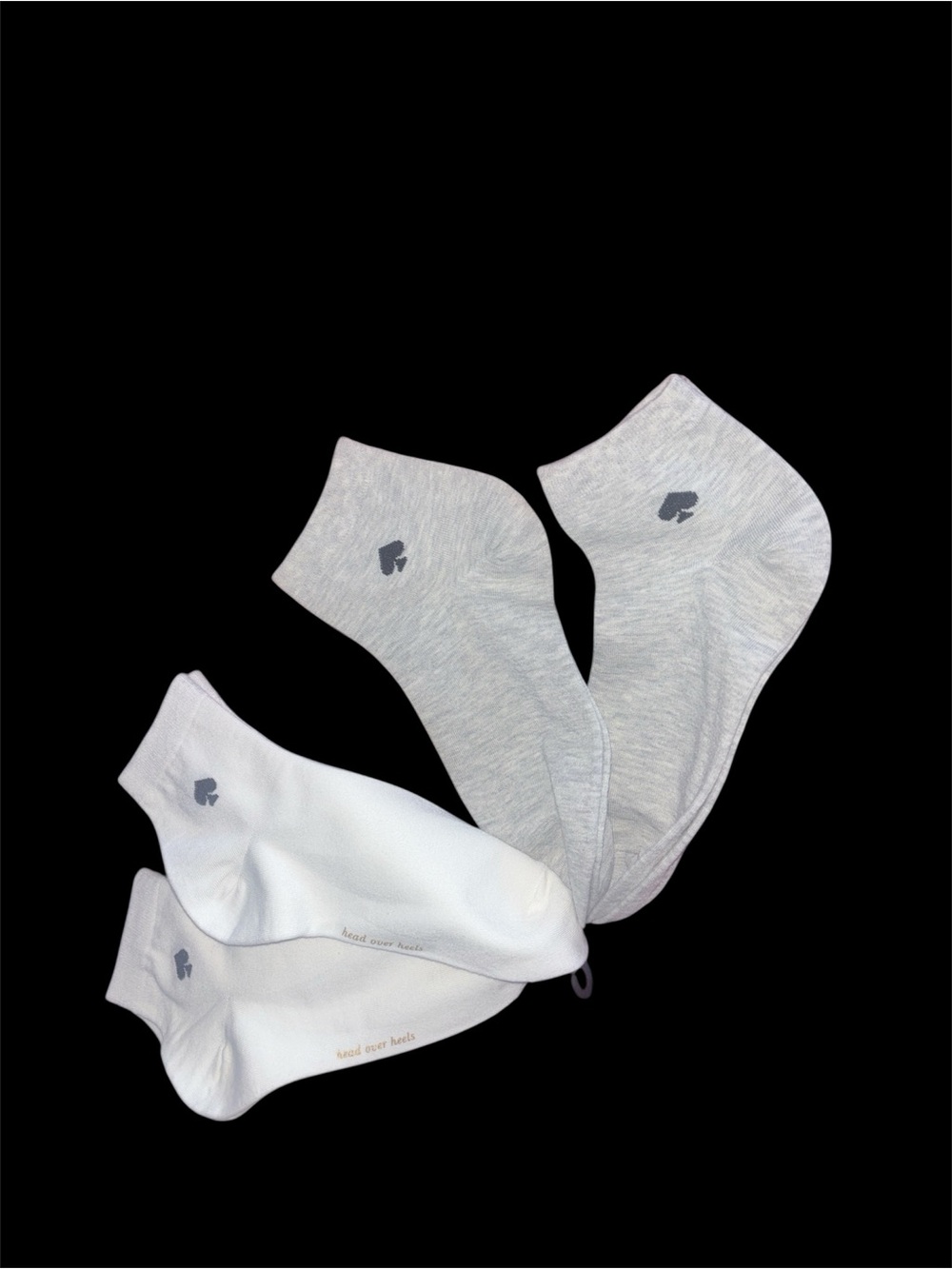 Kate spade Ankle Sock Pack - White & Light Gray set of 4